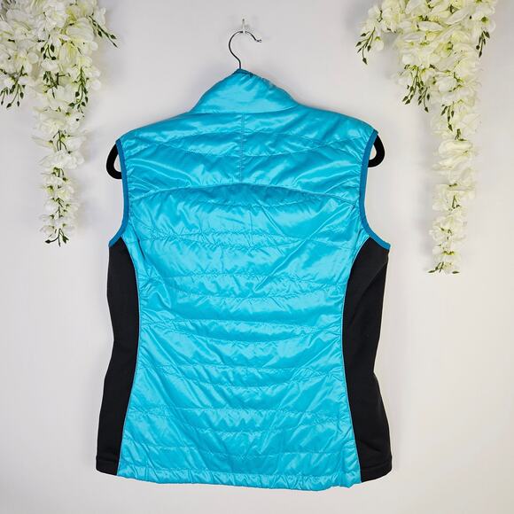 REI Primaloft Pertex Blue Quilted Vest Women Large Lightweight Outdoor Activity - Picture 2 of 10